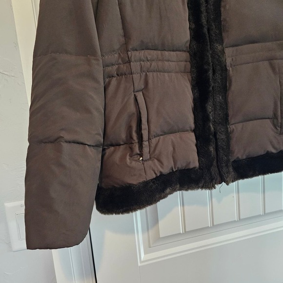 Charter Club Jacket Womens XL Brown Down and Duck Feathers Quilted Winter Warm - Picture 4 of 10